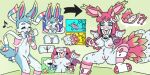  anthro big_breasts black_eyes blue_body blue_eyes blue_fur blush breasts clothing colored dragon_fruit drinking eeveelution eyes_closed female fluffy fluffy_tail food fruit fur gender_transformation generation_6_pokemon genitals hair hi_res horn legwear long_hair male mtf_transformation nintendo nude penis penis_shrinking pink_body pink_fur pink_hair plant pokemon pokemon_(species) popstick pussy shiny_pokemon simple_background solo solo_focus sylveon tail thigh_highs transformation white_body white_fur 