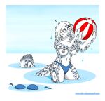  anthro areola ball beach beach_ball breasts clothed clothing doc_nickel felid female fur hair inflatable inner_ear_fluff mammal nipples pantherine pirta_(the_whiteboard) seaside simple_background snow_leopard solo spots spotted_body spotted_fur swimming swimwear the_whiteboard topless topless_female tuft wardrobe_malfunction water webcomic webcomic_character 