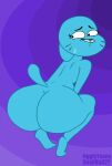  anthro big_butt butt cartoon_network felid feline female hi_res jigglytoons mammal mature_female mother_(lore) nicole_watterson nude parent_(lore) shy snailbail22 solo tail the_amazing_world_of_gumball toony 