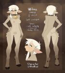  anthro bell bell_collar bovid breasts caprine cloven_hooves collar cowbell ear_tag eyewear female fur genitals glasses grey_body grey_fur hair hi_res hooves lbue_eyes mammal model_sheet nipples nude pubes pussy sheep solo standing white_hair wilma_the_sheep woolrool 