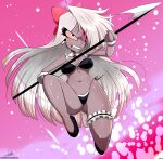  absurd_res angry bodily_fluids clothed clothing demon female hazbin_hotel hi_res humanoid skimpy solo sweat tagme the-butcher-x underwear vaggie_(hazbin_hotel) 