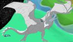  bipedal_feral digital_drawing_(artwork) digital_media_(artwork) dragon feral green_eyes grey_body grey_scales hi_res horn male scales solo spiked_tail spikes spikes_(anatomy) tail unknown621 wings wyvern 