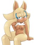  afrosoricid anthro archie_comics areola blue_eyes blush breasts brown_areola brown_body brown_fur brown_nipples chest_tuft eyelashes facial_markings female forehead_markings fur gold_the_tenrec head_markings hi_res looking_at_viewer mammal markings narrowed_eyes navel nightmarebros nipples sega simple_background sitting smile solo sonic_the_hedgehog_(archie) sonic_the_hedgehog_(comics) sonic_the_hedgehog_(series) tan_body tan_fur tenrec tenshigarden thick_thighs tuft white_background white_body white_fur wide_hips 
