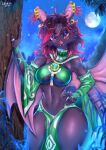  anthro bat breasts clothing ear_piercing ear_ring female forest forest_background hi_res jewelry leonifa light mammal moon moonlight muscular muscular_female nature nature_background piercing plant pteropodid religious_clothing religious_symbol ring_(jewelry) ring_piercing robe solo tight_clothing tree uyasotz_(professor_fluffytail) wings 