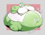  absurd_res belly big_belly big_breasts big_butt blush breasts butt cleavage clothed clothing female gardevoir generation_3_pokemon green_body green_hair hair hi_res huge_breasts huge_butt huge_thighs humanoid hyper hyper_belly hyper_breasts hyper_butt hyper_thighs inflation motion_lines nintendo one_eye_obstructed p-balloon pokemon pokemon_(species) red_eyes solo sound_effects teeth text thick_thighs veryfilthything white_body 