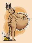  air_inflation air_puff anthro antlers beastars belly belly_expansion belly_grab belly_inflation big_belly brown_nose deer expansion foot_pump fur half-closed_eyes hand_on_butt hand_on_own_butt hand_on_stomach hi_res horn hose_in_ass hose_in_butt hose_inflation huge_belly inflation lidded_eyes looking_at_viewer louis_(beastars) male mammal motion_lines narrowed_eyes nude orange_background simple_background solo sparkles standing tan_body tan_fur tenebrex18 
