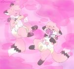  absurd_res anthro blush bodily_fluids canid canine clothed clothing collar diaper diaper_only dreamyart fox fur gas_tank genital_fluids hi_res hypnosis male mammal mind_control multicolored_body multicolored_fur pacifier pheromones pink_body pink_fur sniffing sniffing_diaper solo topless urine wet_diaper wetting 