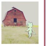  ambiguous_gender anthro barn blush building cat_tail detailed_background domestic_cat felid feline felis full-length_portrait grass hi_res looking_back mammal photo_background photography_(artwork) plant plastiboo portrait prick_ears round_eyes round_head shaded simple_eyes simple_shading solo tail toony walking white_body window 