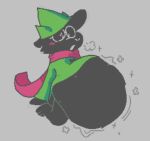  abdominal_bulge anthro belly big_belly blush blush_stickers bottomless bovid caprine clothed clothing darkner deltarune dialogue dreamindemon duo endosoma english_text goat hat headgear headwear healing healing_vore horn humanoid male male/male mammal navel_outline ralsei robe same_size_vore scarf solo text tight_clothing tight_robe undertale_(series) vore witch_hat 