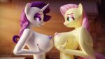  16:9 3d_(artwork) 5_fingers anthro areola big_breasts blender_(software) breast_grab breasts colored_nails digital_media_(artwork) duo equid equine eyelashes eyeshadow female female/female fingers fluttershy_(mlp) friendship_is_magic green_eyes hair half-closed_eyes hand_on_breast hasbro hi_res horn humanoid_hands lipstick long_hair lukarts22 makeup mammal my_little_pony nails narrowed_eyes nipples pegasus pink_areola pink_eyeshadow pink_hair pink_lipstick pink_nails pink_nipples purple_areola purple_eyes purple_eyeshadow purple_hair purple_lipstick purple_nails purple_nipples rarity_(mlp) smile unicorn white_body widescreen wings yellow_body 