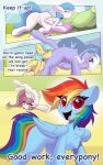  absurd_res anus blossomforth_(mlp) cloud_chaser_(mlp) cunnilingus english_text equid equine female female/female feral flexible friendship_is_magic genitals hasbro hi_res keetch10 mammal my_little_pony oral pegasus pussy rainbow_dash_(mlp) sex text vaginal wings 