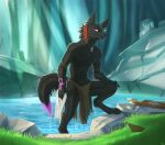  after_bath anthro black_body hi_res kluclew male solo zephyrius 