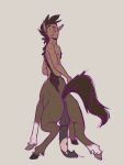  3:4 absurd_res animal_genitalia animal_penis anus balls brown_body brown_fur brown_hair butt centaur colored_sketch crouching digital_media_(artwork) dot_eyes dragging equid equid_taur equine_genitalia equine_penis fur genitals hair hi_res hooves humanoid_pointy_ears humanoid_taur leg_markings littlestfuzz long_penis looking_back male mammal mammal_taur mane markings medial_ring multicolored_penis nipples penis presenting presenting_hindquarters puffy_anus quadruped sketch socks_(marking) solo standing tan_body tan_skin taur two_tone_penis unfinished unguligrade unguligrade_legs white_markings 