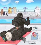  absurd_res anthro asgore_dreemurr barazoku bear bodily_fluids bowser cum cum_inside duo eeveecholo genital_fluids hi_res lobo male male/male mammal mario_bros musclegut muscular muscular_male nintendo poolside slightly_chubby undertale_(series) 