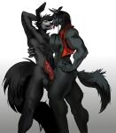  anthro canid canine canis dominant dominant_female duo female gynomorph hi_res intersex intersex/male knot male mammal muscular muscular_female ncend1o robotic_arm tara wolf 