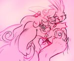  anthro breasts dijon_(guncht) dragon duo eeveelution female generation_1_pokemon hi_res jolteon licking nintendo nipple_fetish nipple_lick nipple_play nipples pink_background pink_theme pokemon pokemon_(species) reshirii simple_background smile tongue tongue_out trans_(lore) trans_man_(lore) 