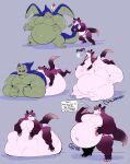  absurd_res american_opossum anthro belly big_belly big_butt boxer_briefs boxer_briefs_only bulge butt clothed clothing digestion_noises digestion_sequence dragon dragon_ball duo giran hand_on_stomach hi_res male mammal marsupial musclegut muscular muscular_anthro muscular_male overweight ploommy plum_(ploommy) size_difference smile smirk speech_bubble stretched_mouth suprised_look thick_thighs tongue tongue_out topless torn_clothing underwear underwear_only vore weight_gain 