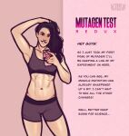  black_hair bottomwear bra cellphone clothing dialogue female front_view gym_bottomwear gym_clothing gym_shorts hair hand_on_head hi_res human mammal monstrifex muscular muscular_female muscular_human phone shorts smartphone smile solo sports_bra standing underwear 
