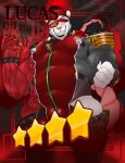  anthro blood_moon bulge character_card ear_piercing elder eric_dream_everyotherheart hi_res lucas_(character) male mammal moobs murid murine muscular muscular_male old piercing power rat rodent skimpy_dress sky smile smiling_at_viewer solo vain war_general 