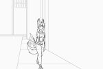  2022 2d_animation 4_fingers animated anthro biped body_size_growth breasts canid canine city clothing digital_drawing_(artwork) digital_media_(artwork) ears_down female fingers fox frame_by_frame fur greyscale hair long_hair macro mammal markings medium_breasts monochrome nipples outside pivoted_ears short_playtime size_transformation solo tail tail_markings tierafoxglove torn_clothing transformation unfinished walking 