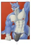  absurd_res anthro art_roki bulge canid canine canis hi_res male mammal rockytherookie solo wolf 
