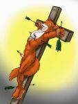  2019 3:4 5_fingers 5_toes abs anthro arrow_(weapon) arrow_through_chest balls blood bodily_fluids brown_eyes canid canine cross crucifix crucifixion cursed cursed_image disney dreamwindow erection feet fingers fox fur genital_mutilation genital_torture genitals hi_res male mammal multicolored_body multicolored_fur multicolored_penis mutilation open_mouth orange_balls orange_body orange_fur orange_penis penetration penis ranged_weapon realistic_penis_size red_penis robin_hood robin_hood_(disney) small_penis solo story_at_source thanks_i_hate_it toes two_tone_body two_tone_fur urethral urethral_penetration v-cut weapon what what_has_art_done white_body white_fur white_penis why 