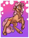  cutie_mark equid equine female feral fetlocks foxenawolf fur goldfur&#039;s_cogsverse gradient_background hair hasbro hooves horn mammal multicolored_hair my_little_pony open_mouth orange_body orange_fur peach_delight pink_hair simple_background solo two_tone_hair unicorn unicorn_horn white_background 