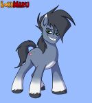  absurd_res chance_the_rabbit cutie_mark divine_acid equid equine eye_bags fetlocks fur green_eyes grey_body grey_fur guitar hair hasbro hi_res hooves horse lordmarukio male mammal musical_instrument my_little_pony plucked_string_instrument pony ponytail quadruped smile smiling_at_viewer smirk solo string_instrument 