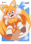  anthro anus blue_eyes blush butt canid canine female fox genitals hi_res looking_at_viewer mammal miles_prower orange_body plump_labia pussy sarox sega solo sonic_the_hedgehog_(series) white_body 