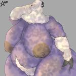  absurd_res anthro big_breasts big_butt breasts butt butt_grab chthon chubby_female cosmosarts erection female hairy hand_on_butt hand_on_head hi_res igraine pubes sagging_breasts smile solo 