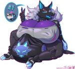  alpha_channel anthro big_breasts big_bulge breasts bulge bulge_in_face canid canine canis chug_jug cleavage clothed clothing diaper diaper_bulge epic_games erection erection_in_diaper fluffy fortnite gynomorph hi_res huge_breasts huge_bulge hyper hyper_breasts intersex latex mammal pack_leader_highwire solo thick_thighs weewizzylizzy wolf 