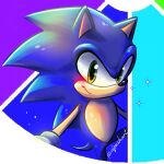  alpushart anthro black_nose blue_body blue_fur blue_hair character clothing colored ejaculation eulipotyphlan fur gloves hair hands-free handwear hedgehog looking_at_viewer male mammal multicolored_body multicolored_fur sega simple_background simple_face smile solo sonic_adventure sonic_frontiers sonic_the_hedgehog sonic_the_hedgehog_(series) young 