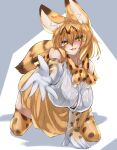  absurd_res animal_humanoid armwear big_breasts blonde_hair blush bottomwear bow_tie bra breasts brown_highlights clothed clothing dipstick_ears elbow_gloves felid felid_humanoid feline feline_humanoid female gloves hair handwear hi_res highlights_(coloring) humanoid inner_ear_fluff kemono_friends legwear mammal mammal_humanoid markings medium_hair multicolored_ears open_mouth pattern_armwear pattern_clothing pattern_legwear pupils serval-chan serval_humanoid skirt slit_pupils solo spots spotted_armwear spotted_clothing spotted_legwear striped_markings striped_tail stripes tail tail_markings thigh_highs translucent translucent_clothing tuft underwear urisaba yellow_eyes 