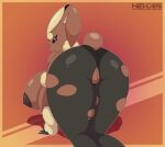  absurd_res all_fours anthro areola big_breasts big_butt breasts butt female genitals hexami hi_res huge_breasts mega_evolution mega_lopunny nintendo nipples pokemon pokemon_(species) pussy solo thick_thighs 