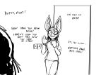  2023 anthro bat black_and_white buffy_(hladilnik) clothing comic dialogue door duo english_text female gloves handwear hi_res hladilnik leaf-nosed_bat mammal microbat monochrome nervous text val_(hladilnik) yangochiropteran 