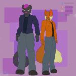  absurd_res andy_234 canid canine canis clothing felid feline fox hi_res jacket mammal simple_background topwear wolf 