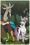  amber_sclera chimera cloven_hooves discord_(mlp) draconequus equid equine friendship_is_magic harmony_(mlp) hasbro hi_res hooves horn inuhoshi-to-darkpen mammal membrane_(anatomy) membranous_wings my_little_pony red_eyes tree_of_harmony unicorn wings 