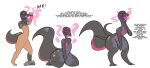  ahegao anthro aroused colored dialogue english_text female generation_7_pokemon hacsaw hi_res human hypnosis looking_pleasured mammal mind_control nintendo nipples nude open_mouth pokemon pokemon_(species) purple_eyes salazzle scent simple_background solo species_transformation text tongue tongue_out transformation transformation_sequence undressed 
