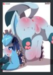  anus ass_up blue_eyes blush body_blush butt butt_blush clitoris eeveelution female feral generation_4_pokemon genitals glaceon hi_res humanoid_genitalia humanoid_genitalia_on_feral humanoid_pussy humanoid_pussy_on_feral looking_back nintendo open_mouth pawpads pink_pawpads pokemon pokemon_(species) pussy pussy_blush raised_tail rear_view sarox solo tail 