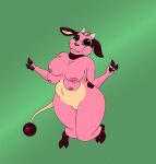  2_toes 3_fingers 4_breasts anthro big_breasts big_eyes bovid bovine breasts cloven_hooves feet female fingers fur generation_2_pokemon genitals hooves horn mammal miltank multi_breast multicolored_body nintendo nipples nude open_mouth pink_body pokemon pokemon_(species) simple_background smile solo tail tan_body teats toes two_tone_body wolfbread 