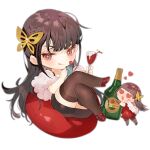  2girls :d :q artist_request bean_bag_chair black_dress blush blush_stickers braid brown_eyes brown_hair brown_thighhighs butterfly_hair_ornament champagne_bottle chibi closed_mouth controller crossed_legs cup dress drink drinking_glass fairy_(girls&#039;_frontline) feather_boa french_braid full_body girls&#039;_frontline hair_ornament heart heart-shaped_eyes high_heels holding holding_cup holding_remote_control long_hair looking_at_viewer multiple_girls official_art open_mouth pencil_dress red_dress red_footwear remote_control short_dress simple_background sitting smile spaghetti_strap thighhighs third-party_source tongue tongue_out transparent_background trap_fairy_(girls&#039;_frontline) wine_glass zettai_ryouiki 