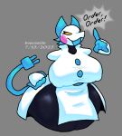  anthro big_breasts big_butt breasts butt deltarune female hand_on_hip huge_breasts huge_butt hyper hyper_breasts hyper_butt solo tasque_manager thick_thighs uglychickenbones undertale_(series) 