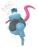  anthro big_breasts big_butt black_body black_fur blue_clothing blush bra breasts bubble_butt butt clothed clothing embarrassed female fur genitals hi_res huge_breasts huge_butt huge_hips huge_thighs humor long_socks mammal murid murine navel overweight overweight_female pink_nose pink_tail pussy rat rat_tail rodent shaking shy slightly_chubby solo spani spooniel tail text thicc_cheese thick_tail thick_thighs underwear undressing wide_hips 