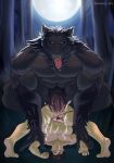  abdominal_bulge abs anal anal_penetration anthro anthro_dominating_human anthro_penetrating anthro_penetrating_human balls big_dom_small_sub big_muscles big_pecs big_penis black_body black_fur bodily_fluids canid canine canis clothed clothing cum cum_in_ass cum_inside cum_on_body cum_on_chest cum_on_leg dominant dominant_anthro dominant_male duo ejaculation erection full_moon fur genital_fluids genitals hi_res holding_partner human human_on_anthro human_penetrated interspecies looking_at_viewer luiixury male male/male male_penetrated male_penetrating male_penetrating_male mammal moon muscular muscular_anthro muscular_male night nipples nude pecs penetration penile penile_penetration penis penis_in_ass pinned precum sex sharp_teeth size_difference smaller_human smaller_male smaller_penetrated submissive submissive_human submissive_male teeth tongue tongue_out underwear underwear_only were werecanid werecanine werewolf wolf 