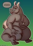  2023 anthro anus big_breasts big_butt breasts butt chubby_anthro chubby_female common_hippopotamus dialogue dreamworks ears_up female gloria_the_hippopotamus half-closed_eyes hand_on_butt hi_res hippopotamid kneeling looking_at_viewer madagascar_(series) mammal narrowed_eyes nude open_mouth raised_tail rear_view side_boob signature sitting sketchybug slightly_chubby smile smiling_at_viewer solo speech_bubble spread_butt spreading tail talking_to_viewer teeth text 