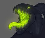  bodily_fluids drooling goo_creature hi_res humanoid imminent_vore male monster mouth_shot neon_lights open_mouth saliva solo tongue tongue_out 