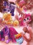  absurd_res applejack_(mlp) bestiality bodily_fluids collar covered_eyes cum cum_in_nose cum_inside cum_on_face cum_on_penis cum_on_tongue earth_pony equid equine fellatio female feral fluttershy_(mlp) friendship_is_magic genital_fluids genitals group group_sex hasbro hi_res horn horse human humanoid_genitalia leash looking_at_viewer looking_up male male/female mammal my_little_pony oral pegasus penile penis pinkie_pie_(mlp) pony rainbow_dash_(mlp) rarity_(mlp) rough_sex running_makeup saliva saliva_string sex smile the-wag threesome tongue twilight_sparkle_(mlp) under_blanket unicorn wings 