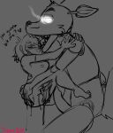  &lt;3 2014 after_sex animal_genitalia animal_penis animatronic anthro blush bodily_fluids bottomless breasts butt canid canine clothed clothing cum cum_on_butt cum_on_leg dialogue digital_media_(artwork) duo erection female five_nights_at_freddy&#039;s fox foxy_(fnaf) genital_fluids genitals glowing glowing_eyes hair human human_on_anthro interspecies looking_pleasured machine male male/female mammal monochrome nude open_mouth penis robot scottgames shirt simple_background smile sonne tail teeth topwear 