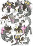  2022 absurd_res bow_ribbon bwrd cross-popping_vein domestic_cat duo felid feline felis female feral hi_res mammal traditional_media_(artwork) 