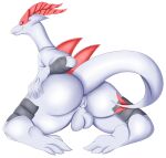  absurd_res accessory anus armor balls butt dragon feet furgonomics genitals hand_on_butt hi_res jackripperart male smug solo spikes stinky_the_dragon tail tail_accessory 